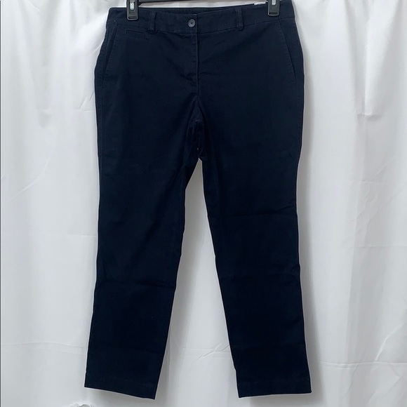 Women’s Talbots Navy Perfect Chino Pants Size 10P EUC - Picture 2 of 8